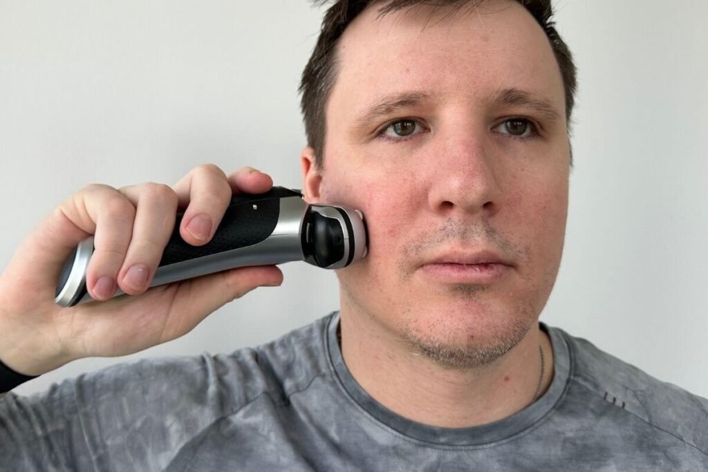 Braun Series 9 Pro+ being used for sensitive skin